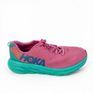 Hoka Running Shoes Pink Teal Women’s Size 10.5.